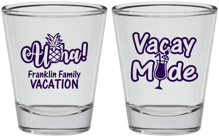 Personalized Family Vacation Shot Glasses - Hawaii | 180053