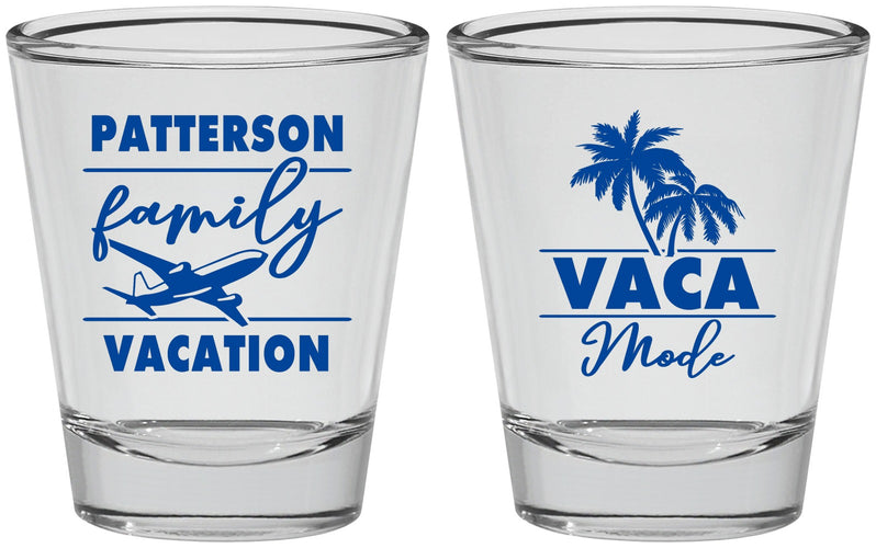Personalized Family Vacation Shot Glasses - Vaca Mode Trip | 180054