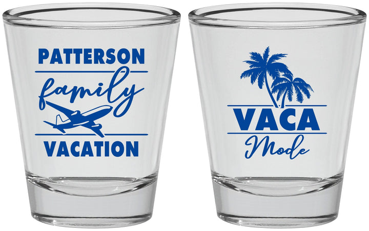 Personalized Family Vacation Shot Glasses - Vaca Mode Trip | 180054