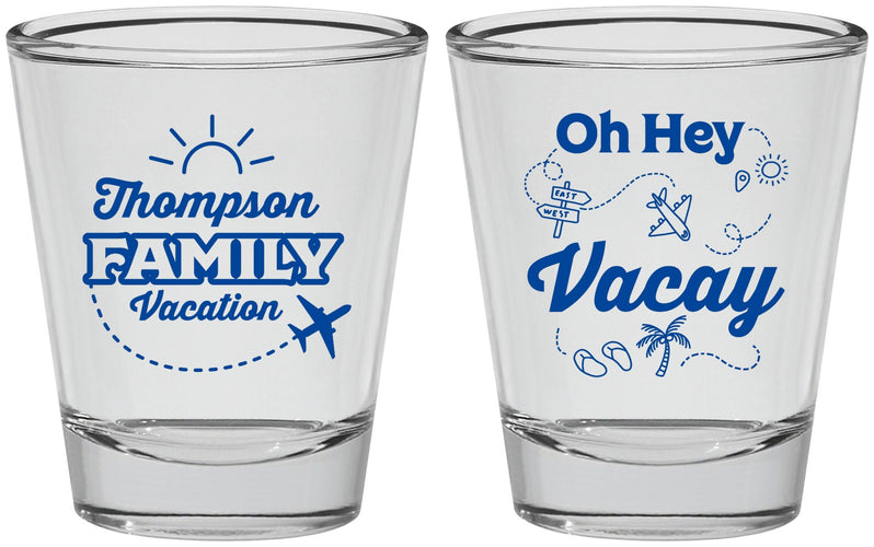 Personalized Family Vacation Shot Glasses - Beach | 180056
