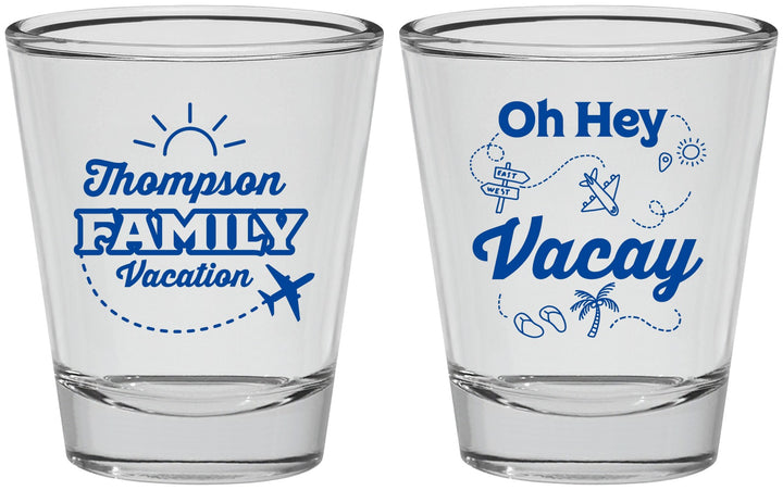 Personalized Family Vacation Shot Glasses - Beach | 180056