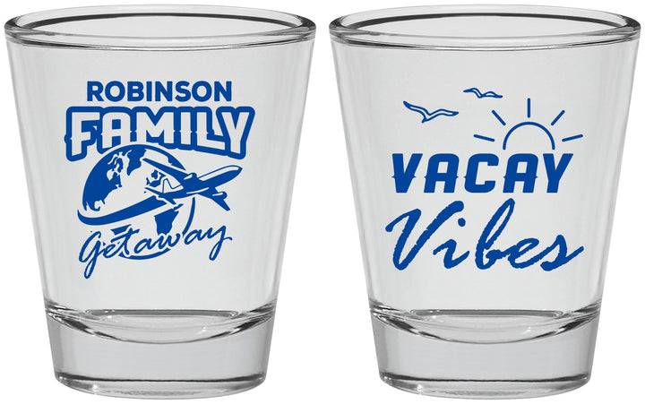 Personalized Family Vacation Shot Glasses - Vacay Vibes | 180057