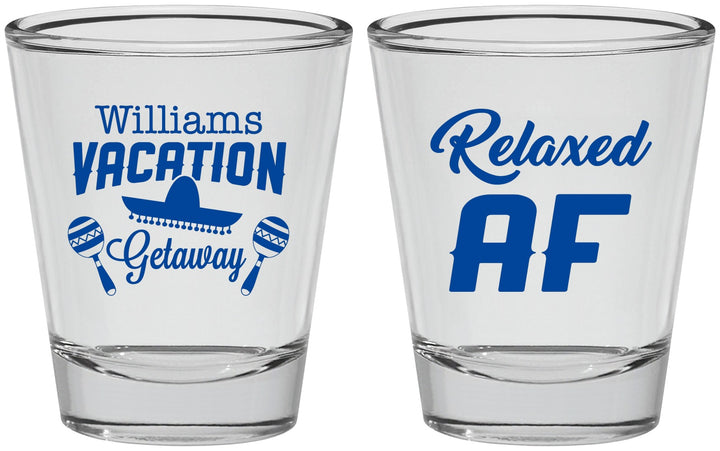 Personalized Family Vacation Shot Glasses - Beach | 180059