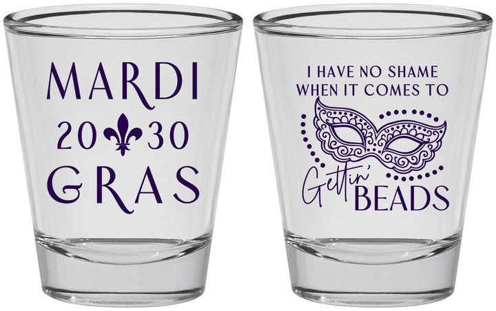 Personalized Mardi Gras Shot Glasses - Nola New Orleans | 190006
