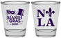 Personalized Mardi Gras Shot Glasses - Nola Fleur De Lis | 190014