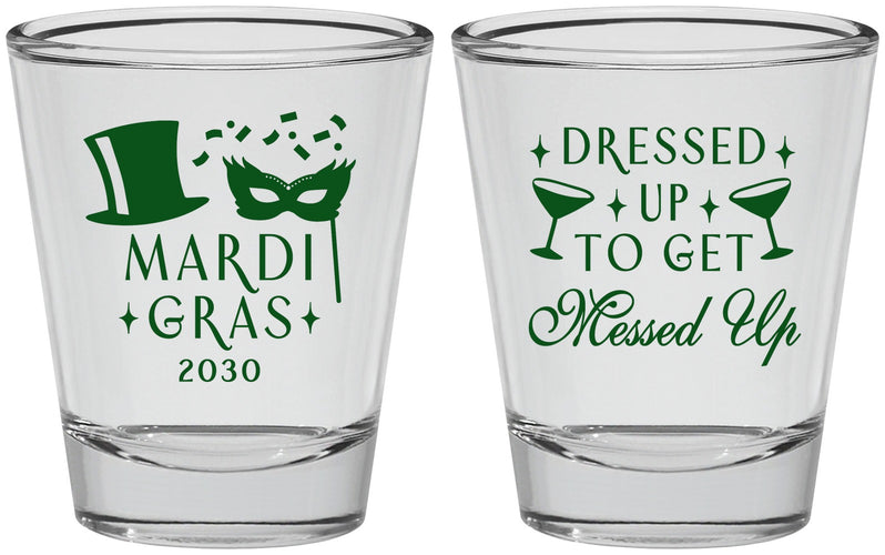 Personalized Mardi Gras Shot Glasses - Fleur De Lis | 190015