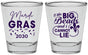 Personalized Mardi Gras Shot Glasses - Big Bead Fleur De Lis | 190018