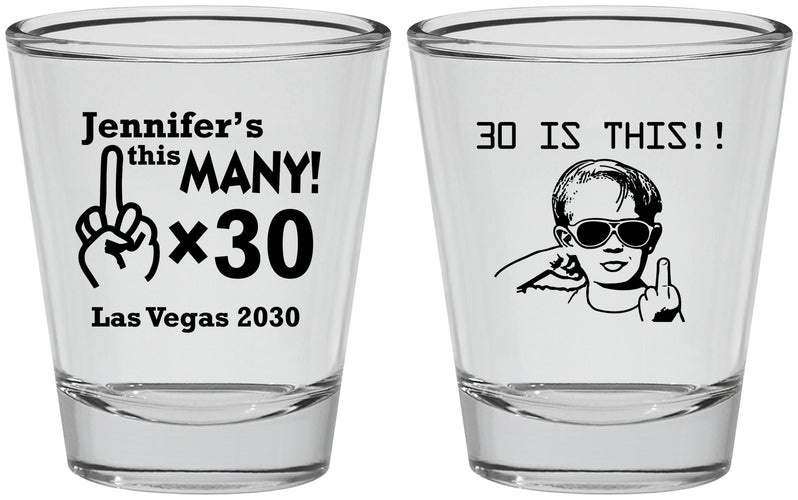Personalized Birthday Shot Glasses - 30th | 20000