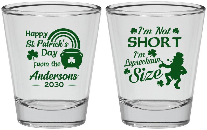 Personalized St Patricks Day Shot Glasses - Leprechaun | 200001