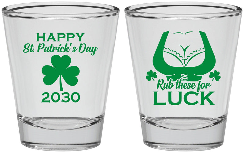 Personalized St Patricks Day Shot Glasses - Clover Irish | 200008