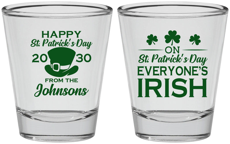 Personalized St Patricks Day Shot Glasses - Irish Leprechaun | 200013