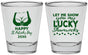 Personalized St Patricks Day Shot Glasses - Shamrocks | 200015