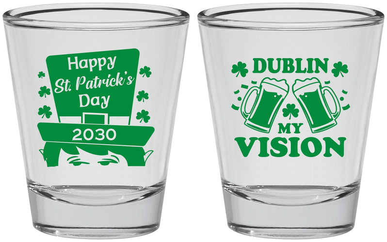 Personalized St Patricks Day Shot Glasses - Dublin My Vision | 200016