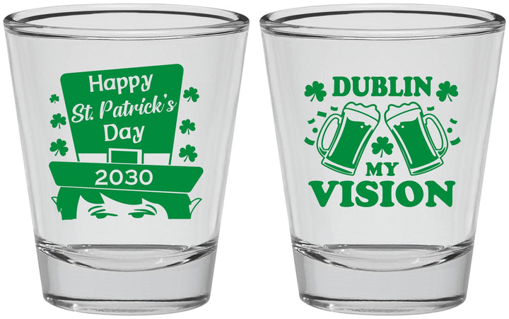 Personalized St Patricks Day Shot Glasses - Dublin My Vision | 200016