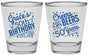 Personalized Birthday Shot Glasses - Cheers Beers To 50 Years | 20003