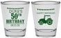 Personalized Birthday Shot Glasses - 50th Tractor | 20005