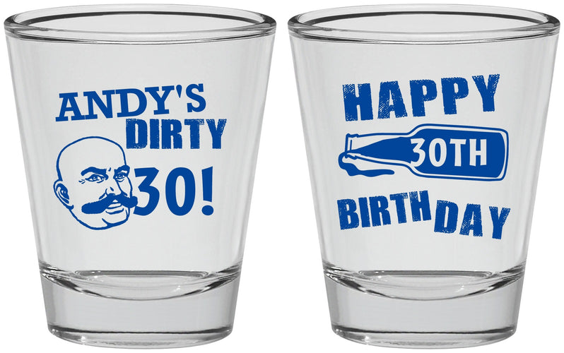 Personalized Birthday Shot Glasses - 30th | 20012