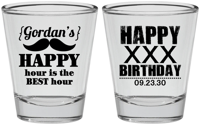 Personalized Birthday Shot Glasses - 30th | 20013