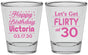 Personalized Birthday Shot Glasses - Flirty At 30 | 20015