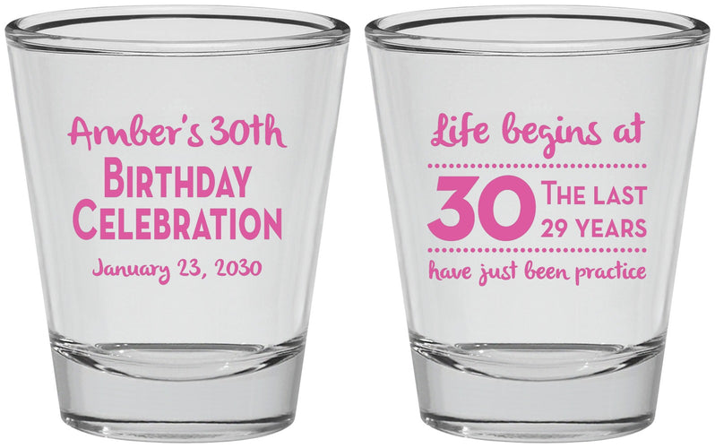 Personalized Birthday Shot Glasses - 30th The Last 29 Years | 20019