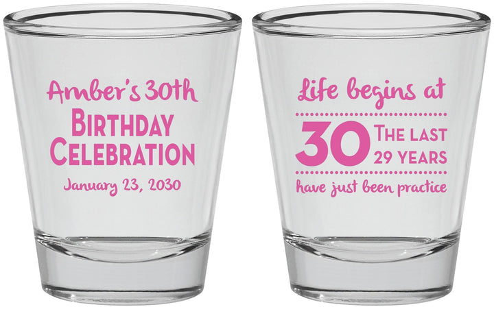 Personalized Birthday Shot Glasses - 30th The Last 29 Years | 20019