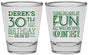 Personalized Birthday Shot Glasses - 30th Three Decades Of Fun | 20020
