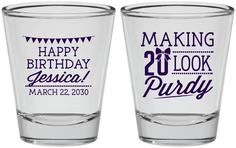 Personalized Birthday Shot Glasses - 20th | 20021