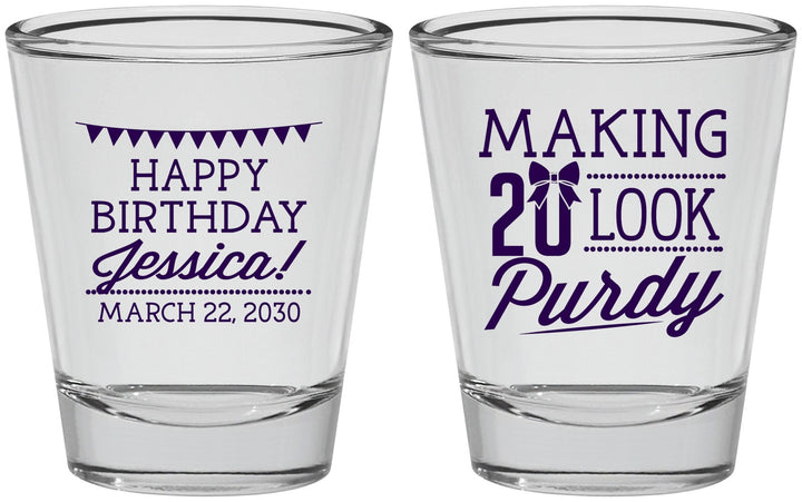 Personalized Birthday Shot Glasses - 20th | 20021