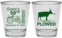 Personalized Birthday Shot Glasses - 50th Lets Get Plowed | 20037
