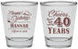 Personalized Birthday Shot Glasses - 40th | 20042