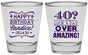 Personalized Birthday Shot Glasses - 40th | 20044