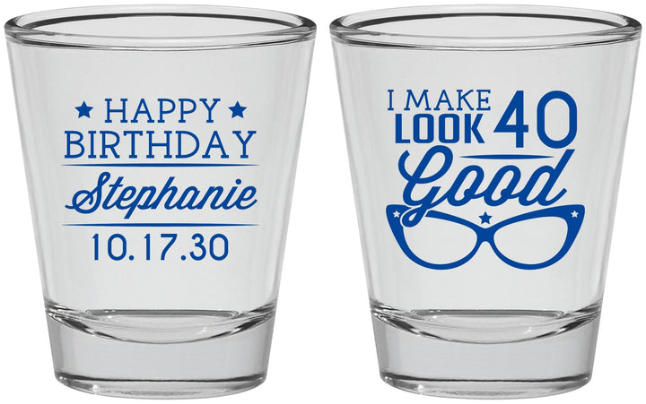 Personalized Birthday Shot Glasses - 40th | 20048