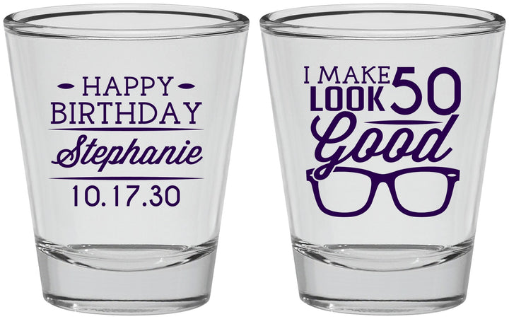 Personalized Birthday Shot Glasses - 50th | 20049
