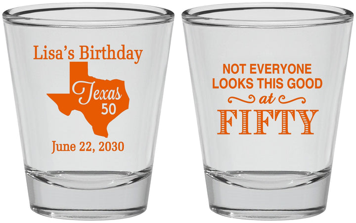 Personalized Birthday Shot Glasses - 50th | 20051
