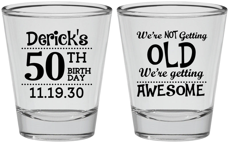 Personalized Birthday Shot Glasses - 50th | 20052