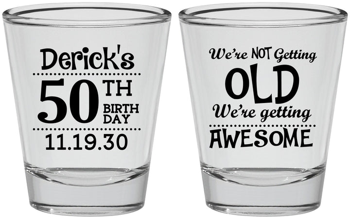 Personalized Birthday Shot Glasses - 50th | 20052