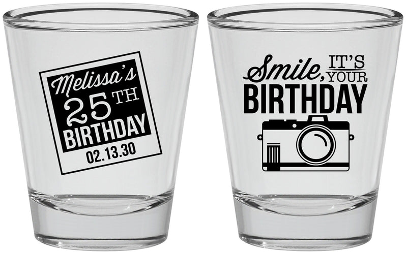 Personalized Birthday Shot Glasses - 25th | 20053