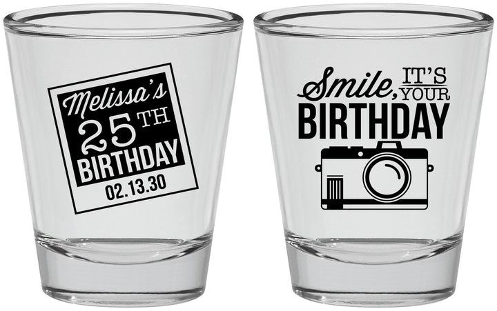 Personalized Birthday Shot Glasses - 25th | 20053