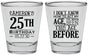 Personalized Birthday Shot Glasses - 25th | 20054
