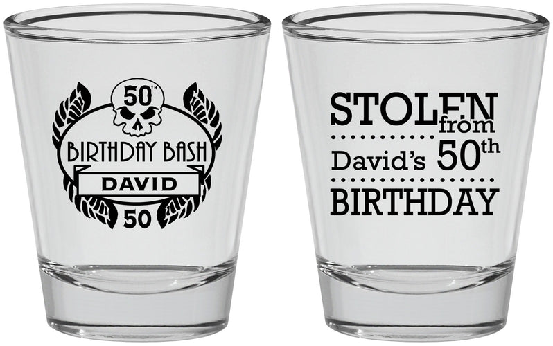 Personalized Birthday Shot Glasses - 50th | 20068