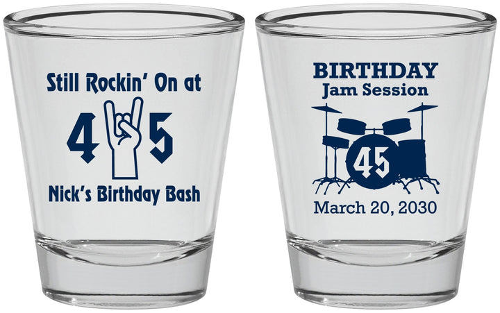 Personalized Birthday Shot Glasses - 45th Jam Session | 20069