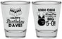 Personalized Birthday Shot Glasses - 50th Bowing | 20071