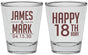 Personalized Birthday Shot Glasses - 18th | 20074