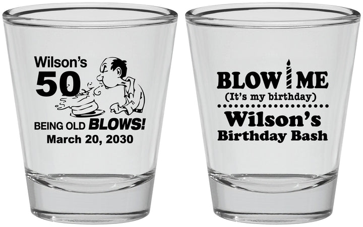 Personalized Birthday Shot Glasses - 50th | 20085