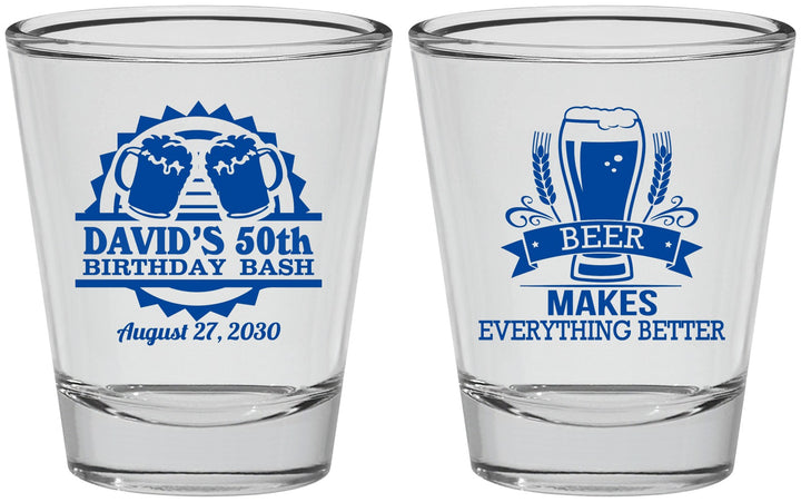 Personalized Birthday Shot Glasses - 50th | 20089