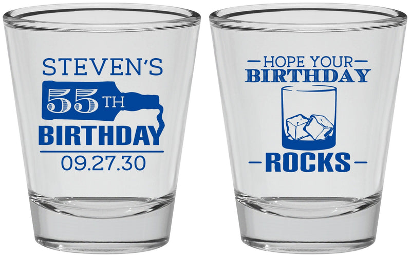 Personalized Birthday Shot Glasses - 55th | 20090