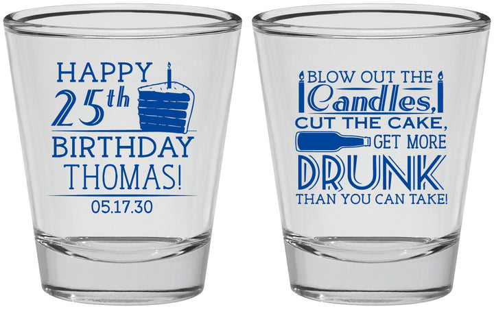 Personalized Birthday Shot Glasses - 25th | 20091