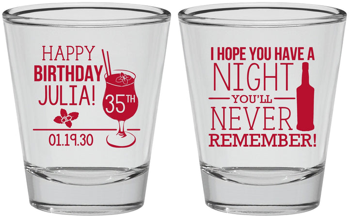 Personalized Birthday Shot Glasses - 35th | 20092