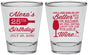 Personalized Birthday Shot Glasses - 25th Wine | 20099