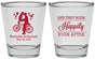 Personalized Wedding Shot Glasses - Happily Ever After Bicycle | 201